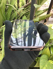 Load image into Gallery viewer, Black metallic chrome with lense transparent case for Apple Iphone 11
