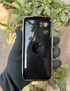 Black 6D chrome logo cut silicone case for OnePlus Nord CE 2