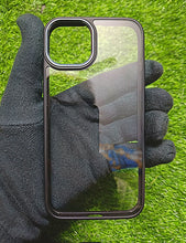 Load image into Gallery viewer, Black metal lense transparent case for Apple Iphone 11 Pro

