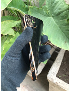 Black 6D chrome with lense silicone case for Apple Iphone 11