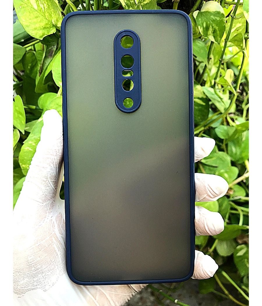 Blue Camera Protector Smoke case for OnePlus 7 Pro