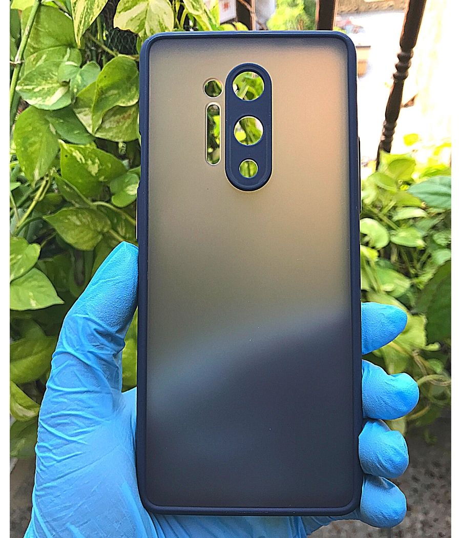 Blue Camera Protector Smoke case for OnePlus 8 Pro