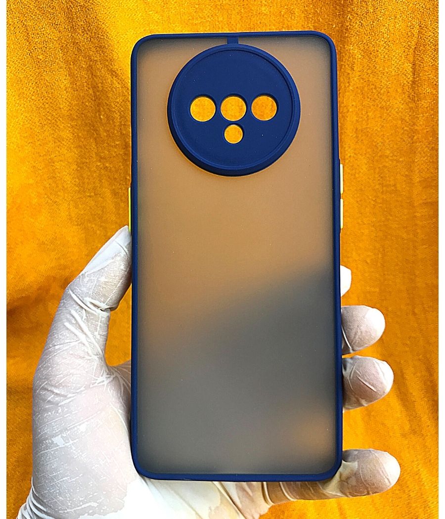 Blue Camera Protector Smoke case for One Plus 7T-Caselolo