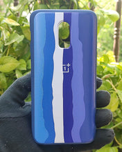 Load image into Gallery viewer, Blue Rainbow silicone case for OnePlus 6T
