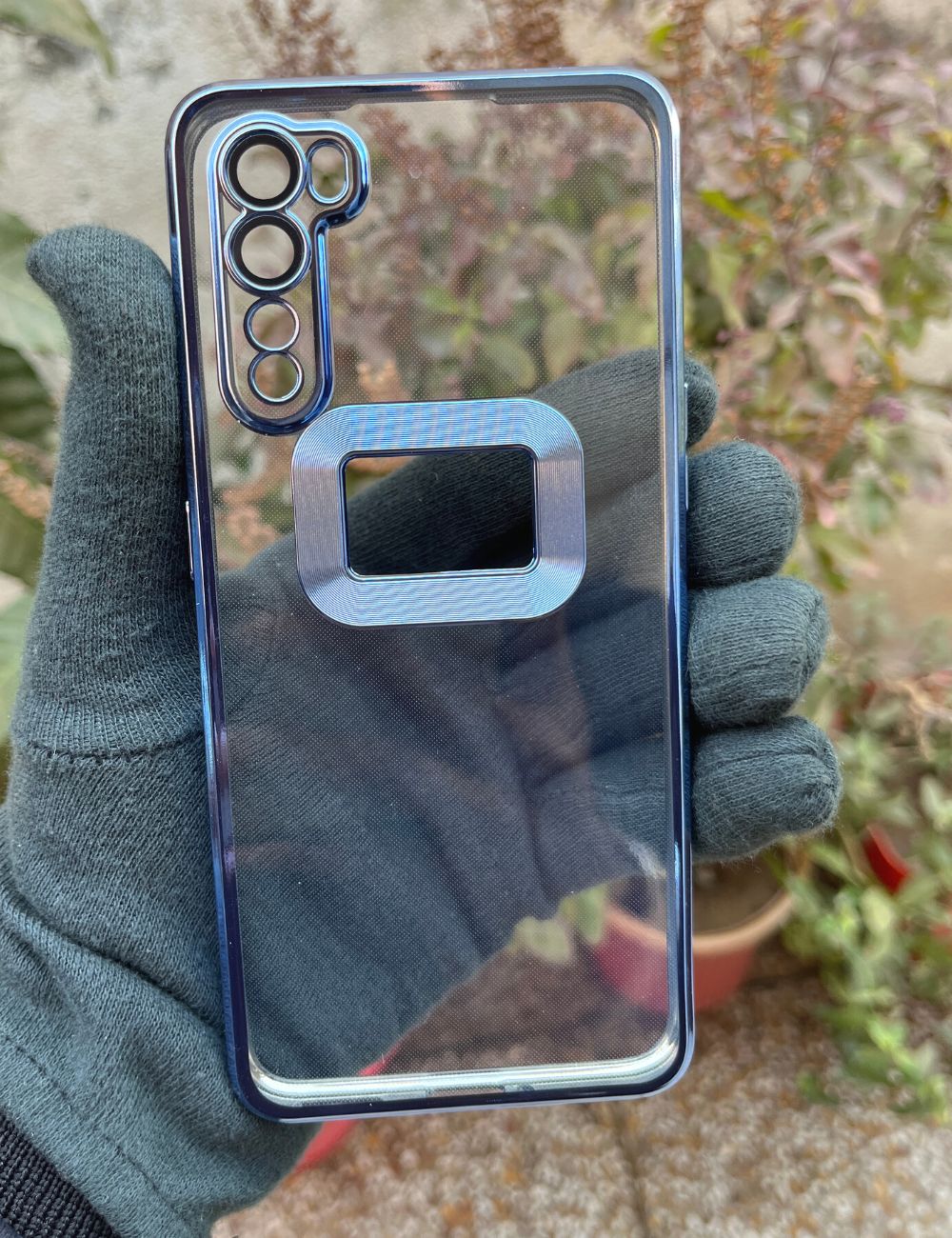 Deep Blue CD transparent case for OnePlus Nord