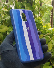 Load image into Gallery viewer, Blue Rainbow silicone case for OnePlus 6T
