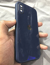 Load image into Gallery viewer, Blue glass camera protector premium case for Apple Iphone X/Xs
