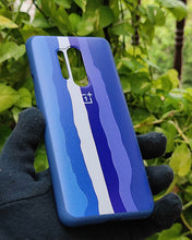 Load image into Gallery viewer, Blue Rainbow silicone case for OnePlus 8 Pro

