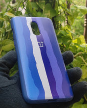 Load image into Gallery viewer, Blue Rainbow silicone case for OnePlus 7
