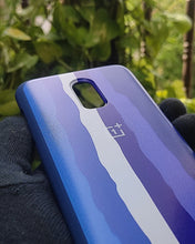 Load image into Gallery viewer, Blue Rainbow silicone case for OnePlus 6T
