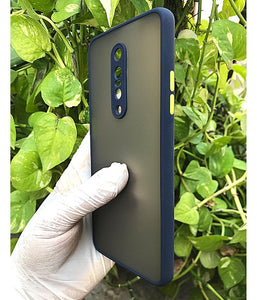Blue Camera Protector Smoke case for OnePlus 7 Pro