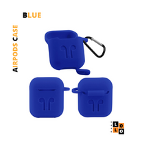 Load image into Gallery viewer, Blue Silicone Case for AirPods 1/2
