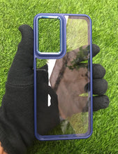 Load image into Gallery viewer, Dark Blue metal lense transparent case for OnePlus Nord CE 2

