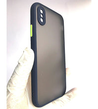 Load image into Gallery viewer, Dark Blue Camera Protector smoke case for Apple Iphone X/XS
