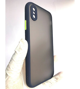Dark Blue Camera Protector smoke case for Apple Iphone X/XS
