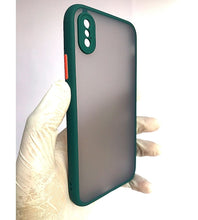 Load image into Gallery viewer, Dark Green Camera Protector smoke case for Apple Iphone X/XS
