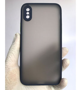 Dark Blue Camera Protector smoke case for Apple Iphone X/XS