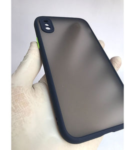 Dark Blue Camera Protector smoke case for Apple Iphone X/XS
