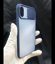 Load image into Gallery viewer, Dark Blue Shutter case for Apple Iphone X/XS

