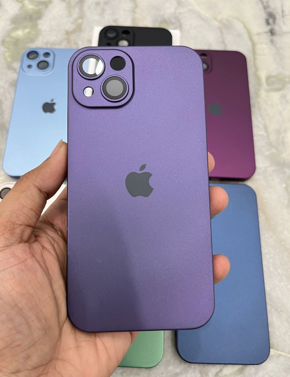 Deep Purple Hard Pc premium case for Apple Iphone 13