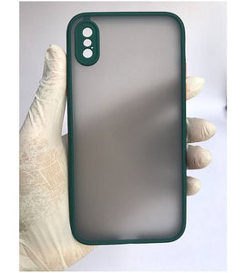 Dark Green Camera Protector smoke case for Apple Iphone X/XS