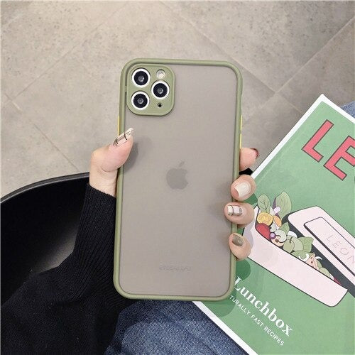 Army Green Camera Protector Smoke case for Apple Iphone 11 pro max
