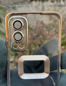 Golden CD transparent case for OnePlus Nord 2