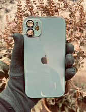 Load image into Gallery viewer, Green 9D glass camera lense premium case for Apple Iphone 11

