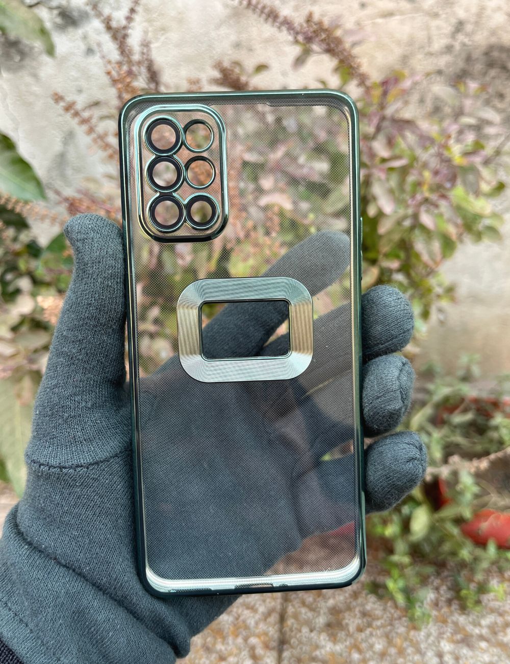 Green CD transparent case for OnePlus 8T/9R