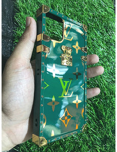 glass finish black & green Louis Vuitton glossy Case for iphone