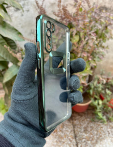 Green CD transparent case for OnePlus Nord