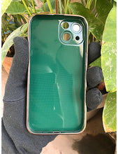 Load image into Gallery viewer, Green 6D chrome with lense silicone case for Apple Iphone 13
