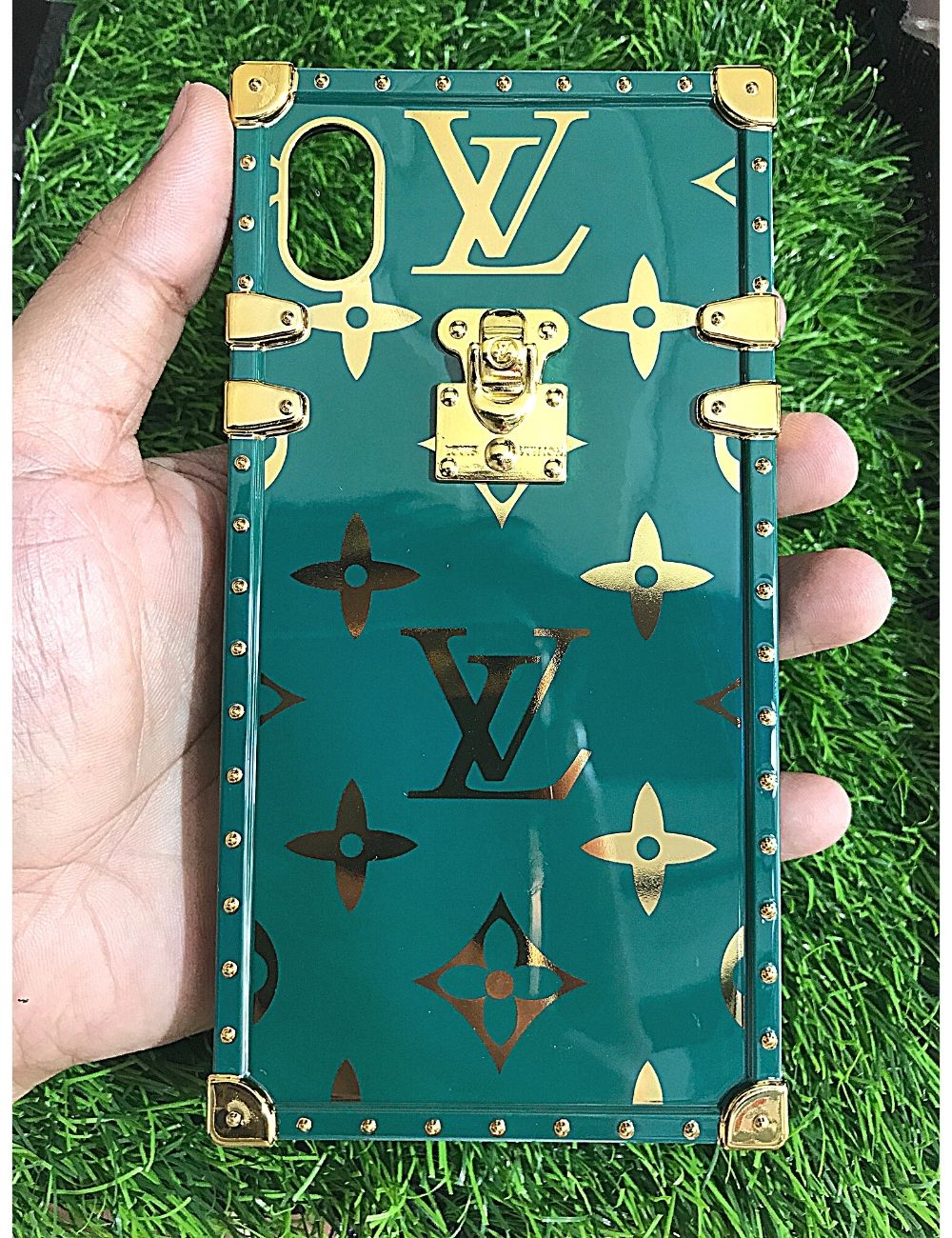 Green LV Gloss Premium case for Apple Iphone XR – Caselolo
