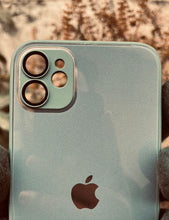 Load image into Gallery viewer, Green 9D glass camera lense premium case for Apple Iphone 11

