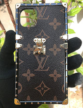 Load image into Gallery viewer, Square LV Leather Premium case for Apple Iphone 12
