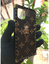 Load image into Gallery viewer, Square LV Leather Premium case for Apple Iphone 11 pro
