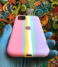 Load image into Gallery viewer, Pink Rainbow Luxury silicone case for Apple Iphone 11
