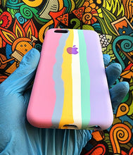 Load image into Gallery viewer, Pink Rainbow Luxury silicone case for Apple Iphone 6/6s
