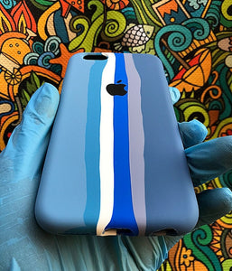 Blue Rainbow Luxury silicone case for Apple Iphone 6/6s