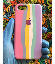 Load image into Gallery viewer, Pink Rainbow Luxury silicone case for Apple Iphone 7/8
