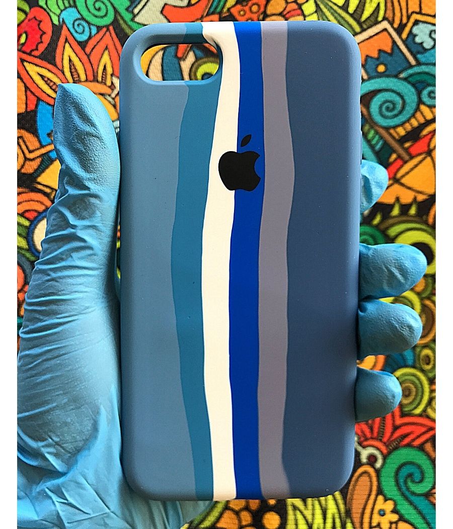 Blue Rainbow Luxury silicone case for Apple Iphone 7/8