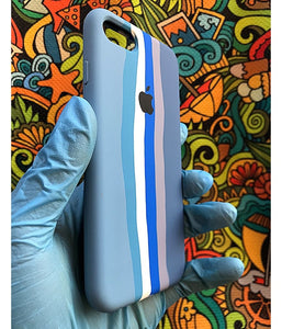 Blue Rainbow Luxury silicone case for Apple Iphone 7/8