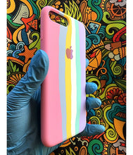 Load image into Gallery viewer, Pink Rainbow Luxury silicone case for Apple Iphone 7plus/8plus
