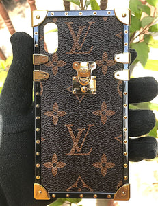 Square LV Leather Premium case for Apple Iphone XR