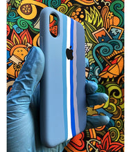Load image into Gallery viewer, Blue Rainbow Luxury silicone case for Apple Iphone X/XS

