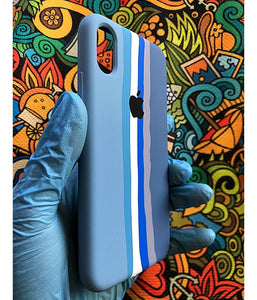 Blue Rainbow Luxury silicone case for Apple Iphone X/XS