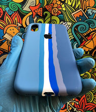Load image into Gallery viewer, Blue Rainbow Luxury silicone case for Apple Iphone X/XS
