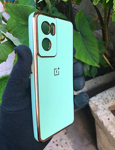 Light Green My Case chrome silicone case for OnePlus Nord CE 2