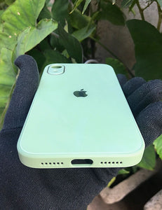 Light Green glass camera protector premium case for Apple Iphone XR