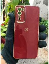 Load image into Gallery viewer, Maroon My Case chrome silicone case for OnePlus Nord
